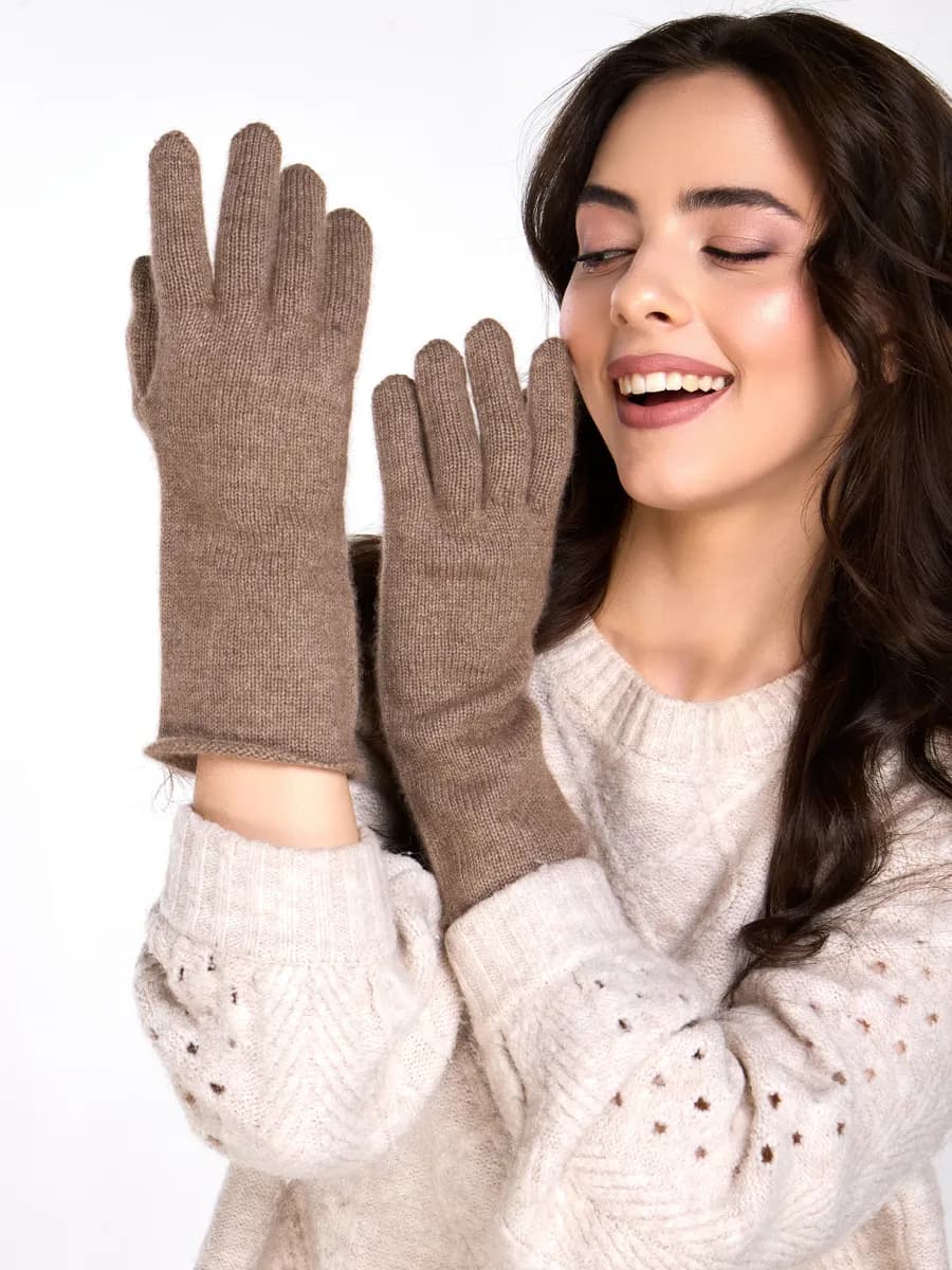 Перчатки удлиненнные кашемировые из Монголии